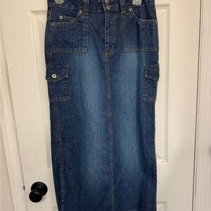 Arizona Girls 12 Maxi Jean Skirt 100% Cotton Vintage